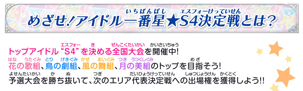 めざせ!アイドル一番星★S4決定戦とは?